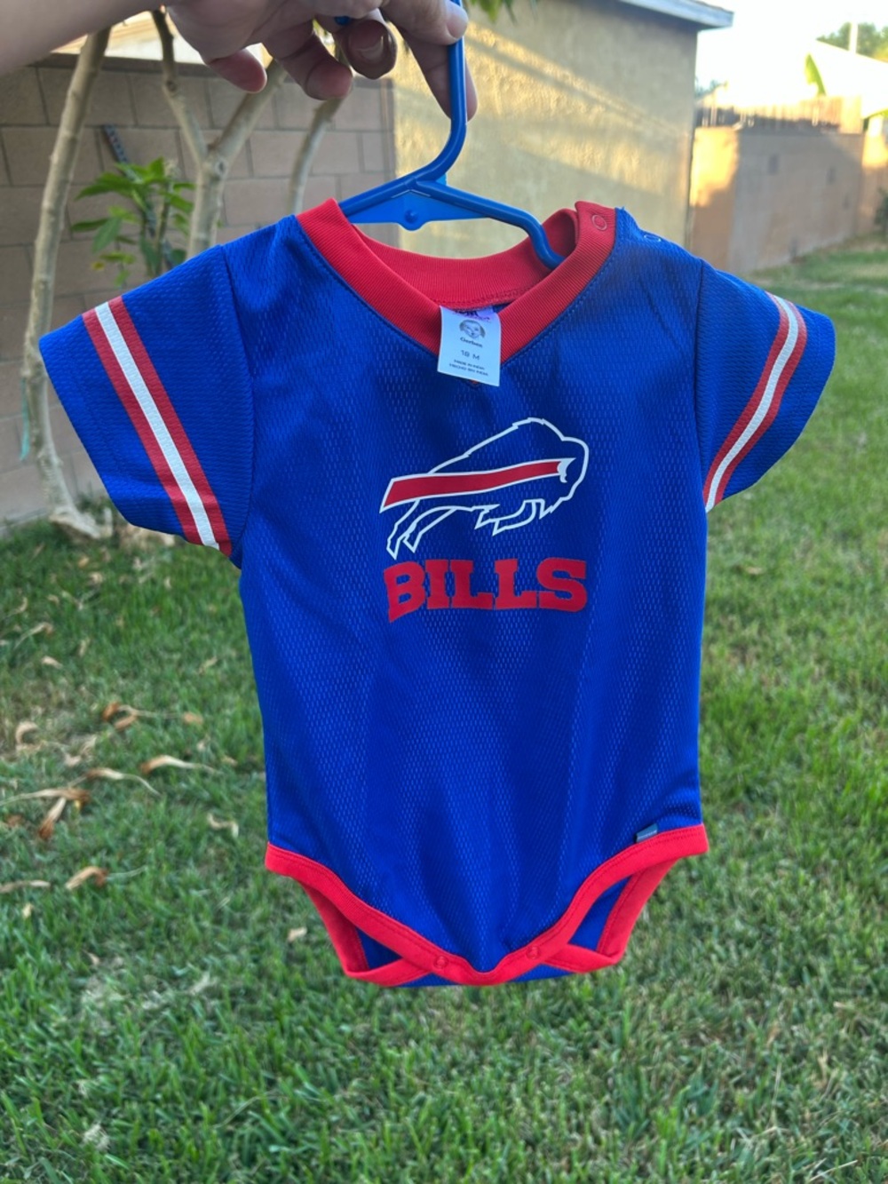 Gerber Royal Blue & Red Baby Football Team Bodysuit